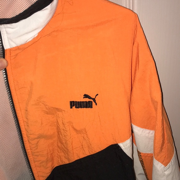 Orange black and white puma zip up - Picture 3 of 6